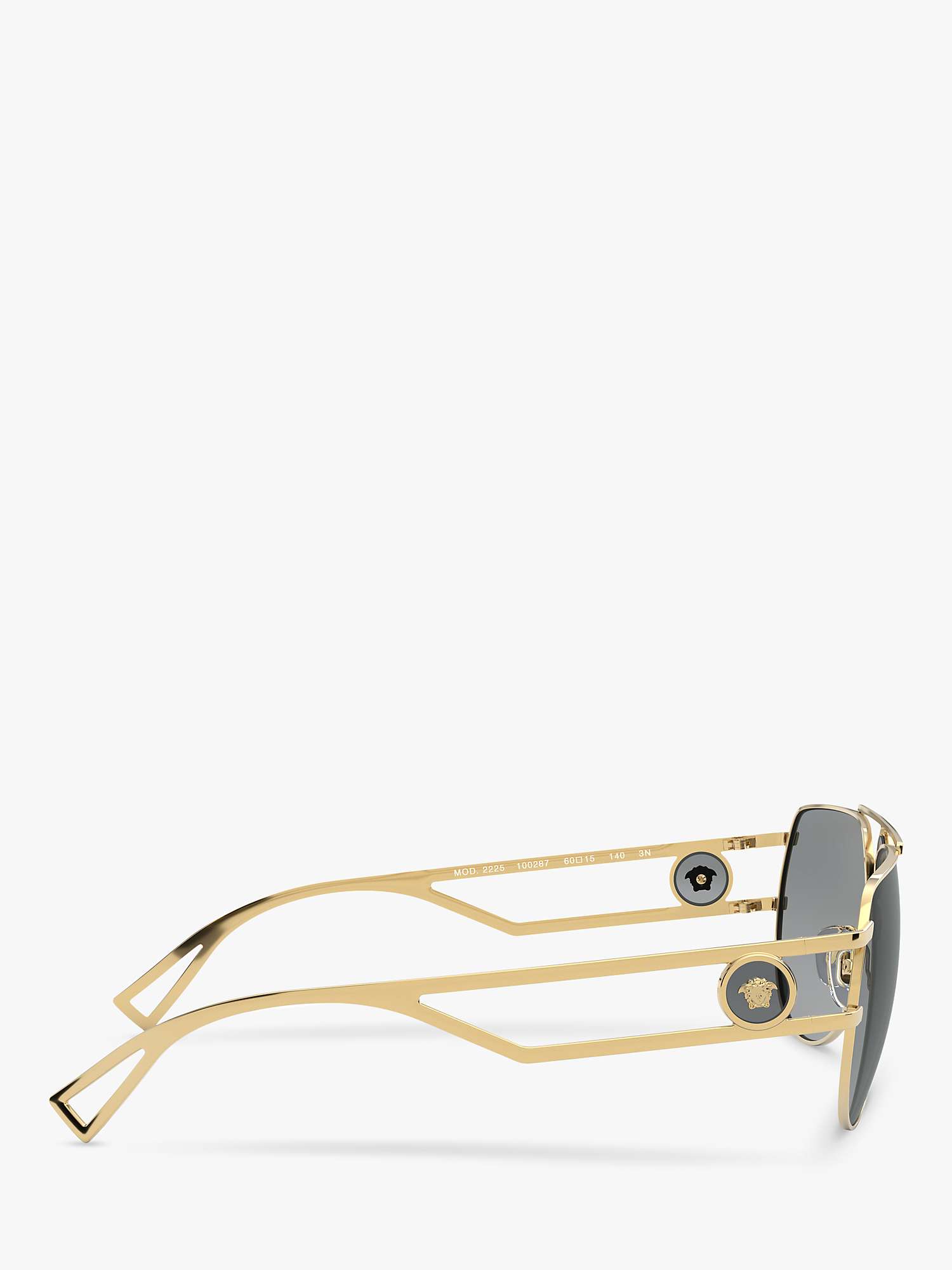Buy Versace VE2225 Men's Aviator Sunglasses, Gold Online at johnlewis.com