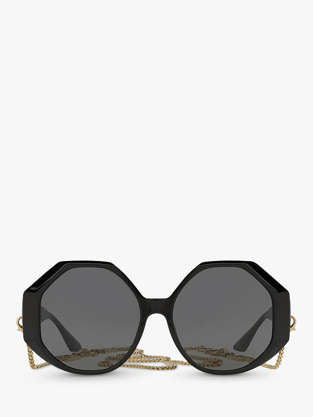 Versace VE4395 Women's Square Sunglasses, Black