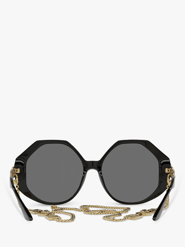 Versace VE4395 Women's Square Sunglasses, Black