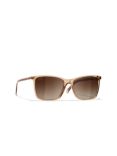 CHANEL Rectangular Sunglasses CH5447 Light Brown/Brown Gradient