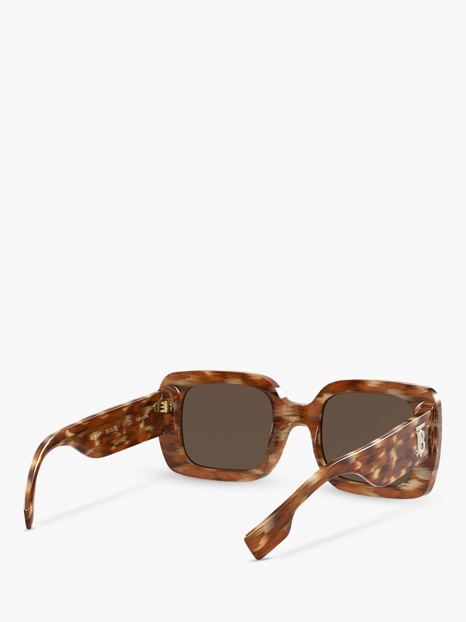 Burberry BE4327 Women's Square Sunglasses, Brown at John Lewis & Partners