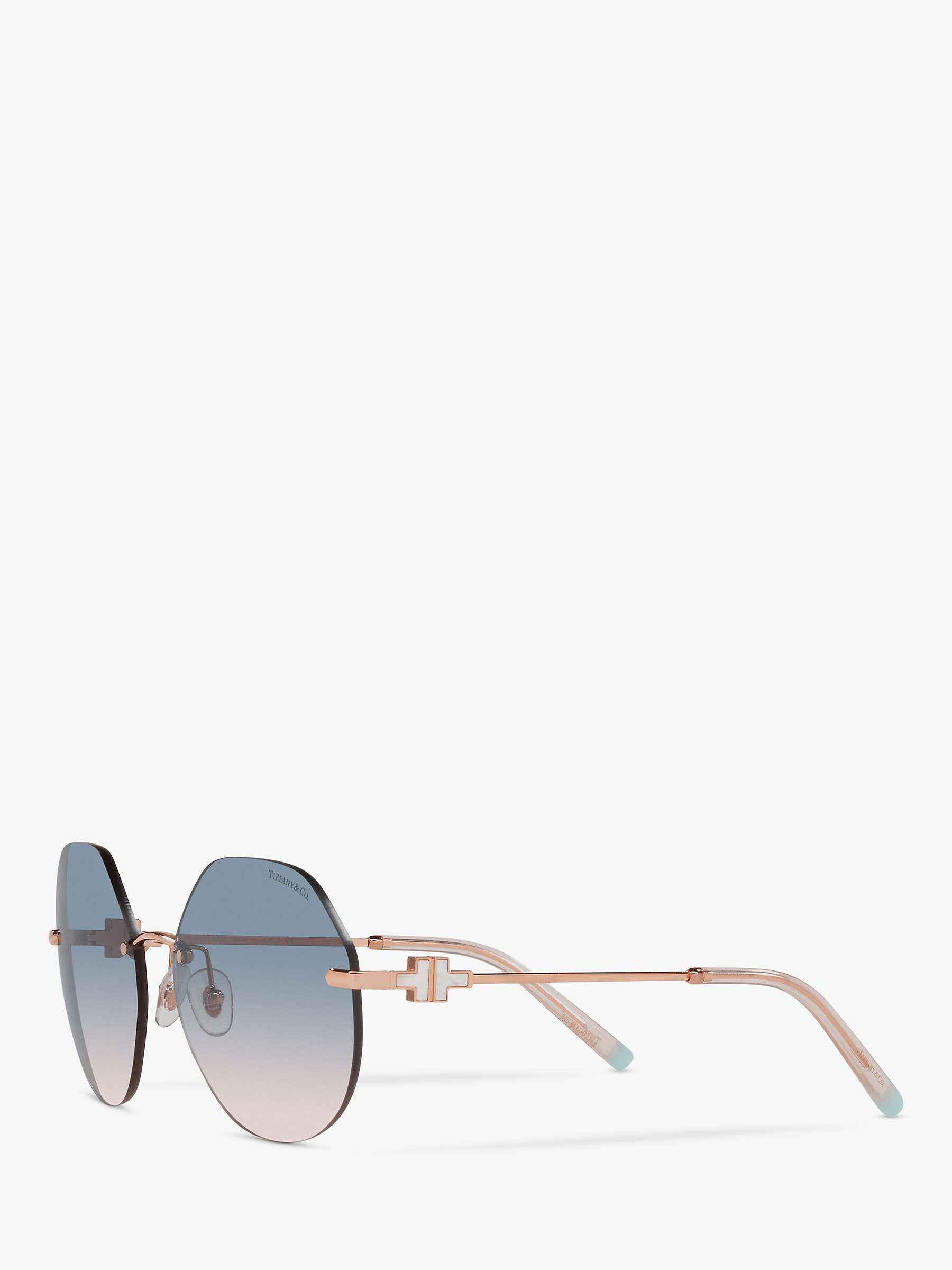Buy Tiffany & Co TF3077 Women's Irregular Sunglasses, Rubedo Online at johnlewis.com