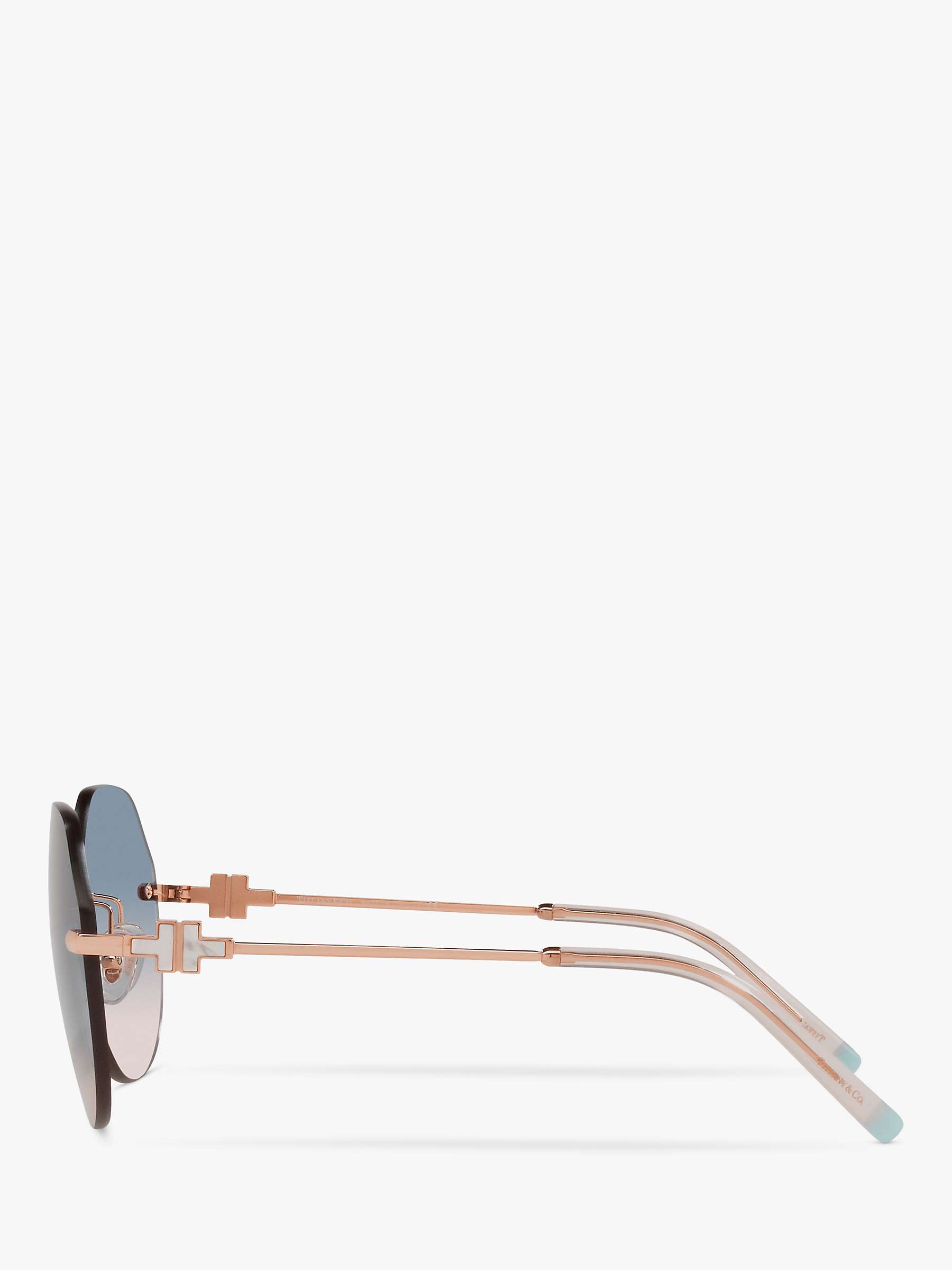 Buy Tiffany & Co TF3077 Women's Irregular Sunglasses, Rubedo Online at johnlewis.com