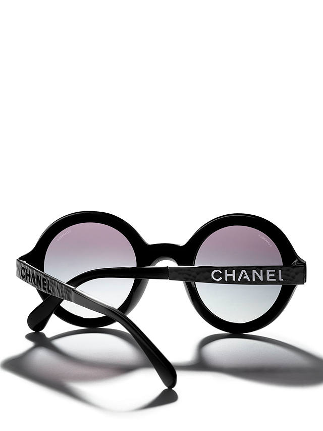 CHANEL Round Sunglasses CH5441 Black/Grey Gradient