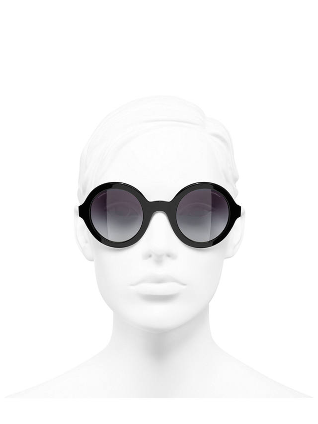 CHANEL Round Sunglasses CH5441 Black/Grey Gradient