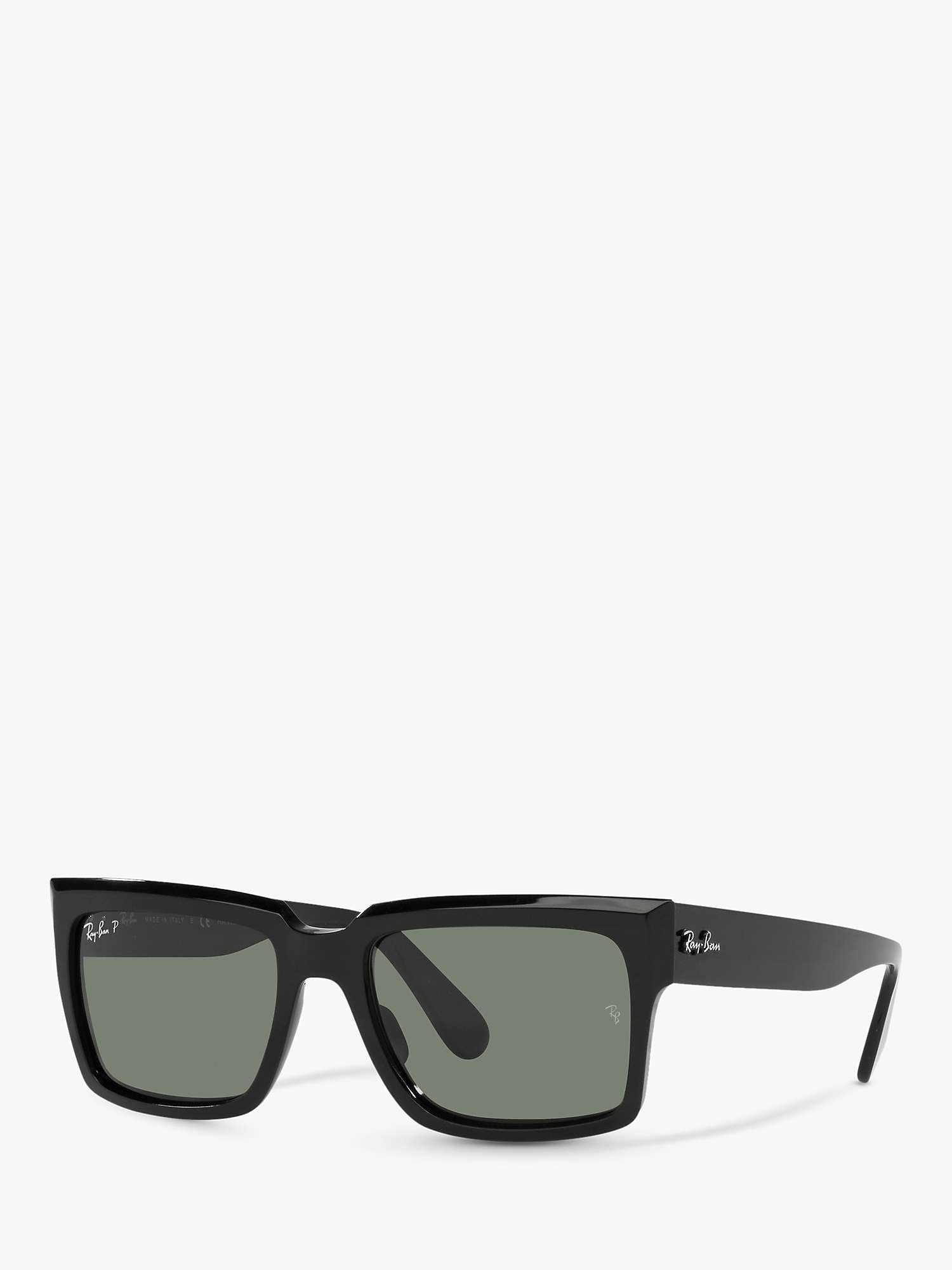 Buy Ray-Ban RB2191 Unisex Polarised Pillow Shape Sunglasses, Black Online at johnlewis.com