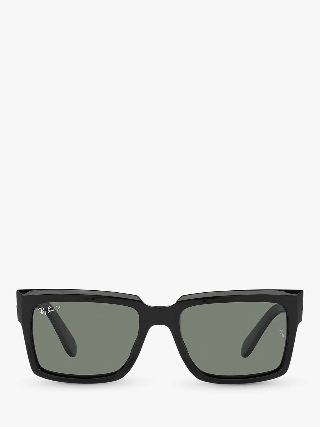 Buy Ray-Ban RB2191 Unisex Polarised Pillow Shape Sunglasses, Black Online at johnlewis.com