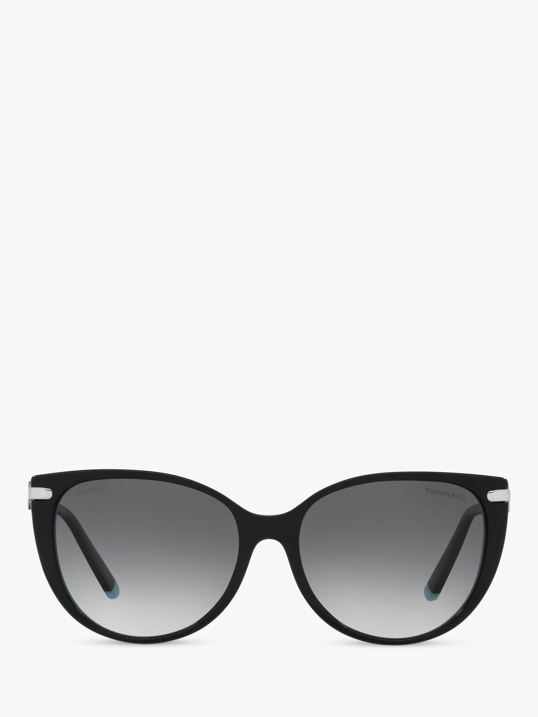 Tiffany & Co TF4178 Women's Polarised Cat's Eye Sunglasses, Black ...