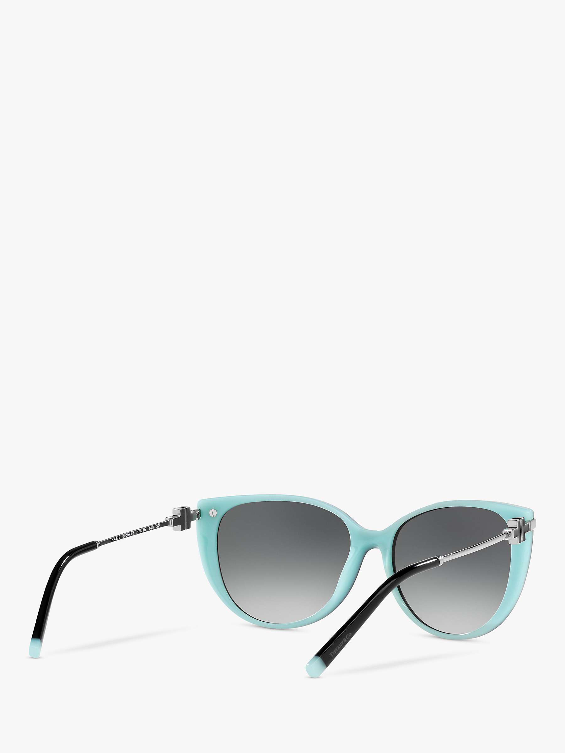 Buy Tiffany & Co TF4178 Women's Polarised Cat's Eye Sunglasses, Black/Tiffany Blue Online at johnlewis.com