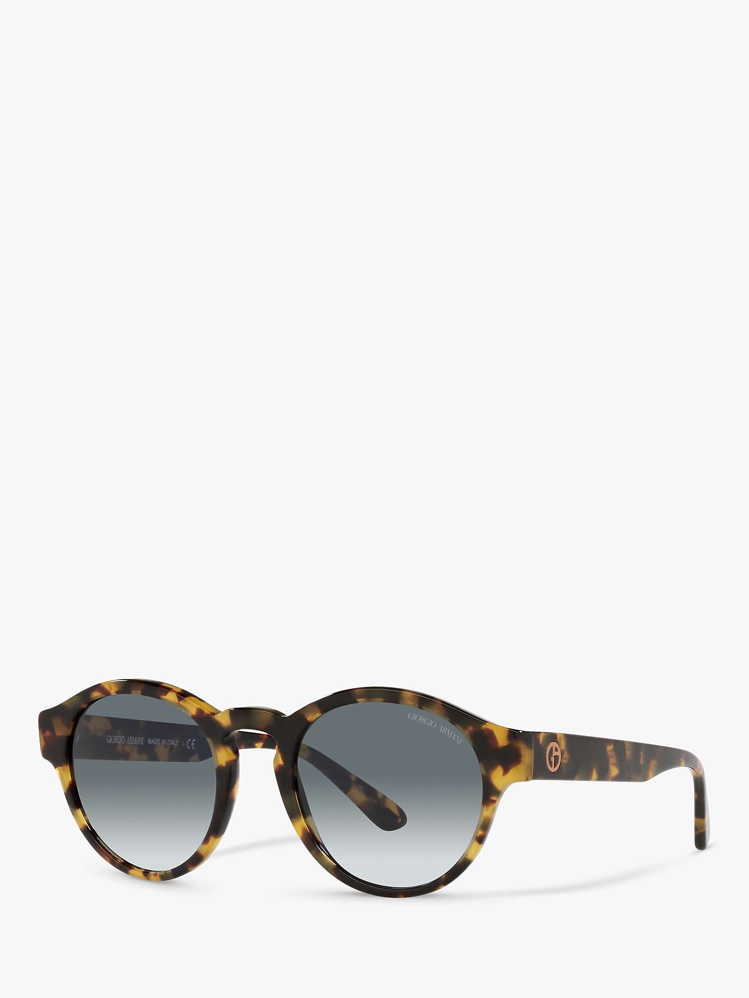 Buy Giorgio Armani AR8146 Women's Oval Sunglasses, Yellow Havana/Grey Gradient Online at johnlewis.com
