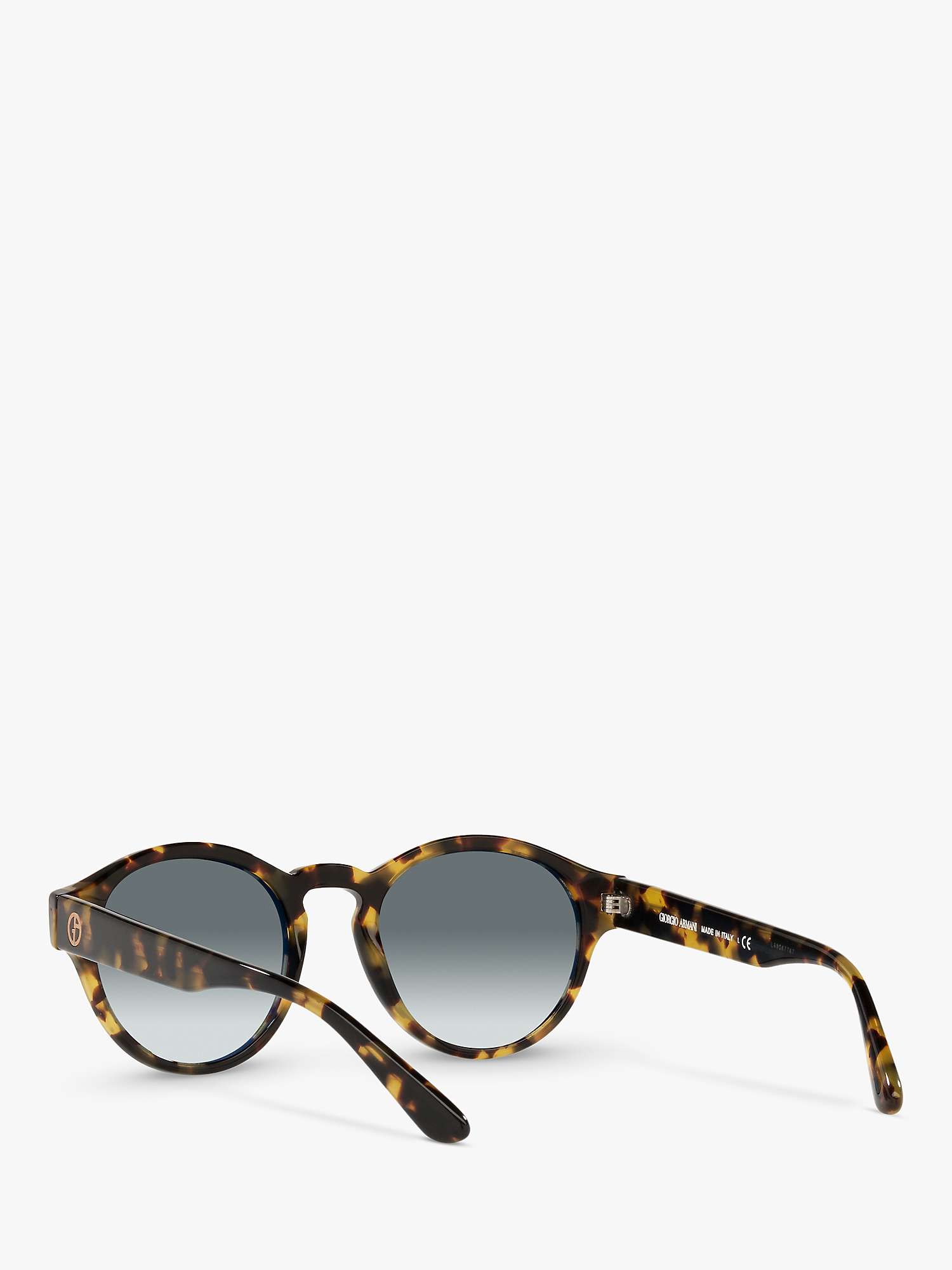 Buy Giorgio Armani AR8146 Women's Oval Sunglasses, Yellow Havana/Grey Gradient Online at johnlewis.com