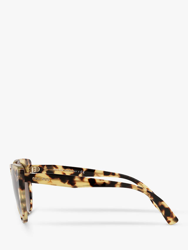 Miu Miu MU 04XS Women's Cat's Eye Sunglasses, Light Havana/Brown