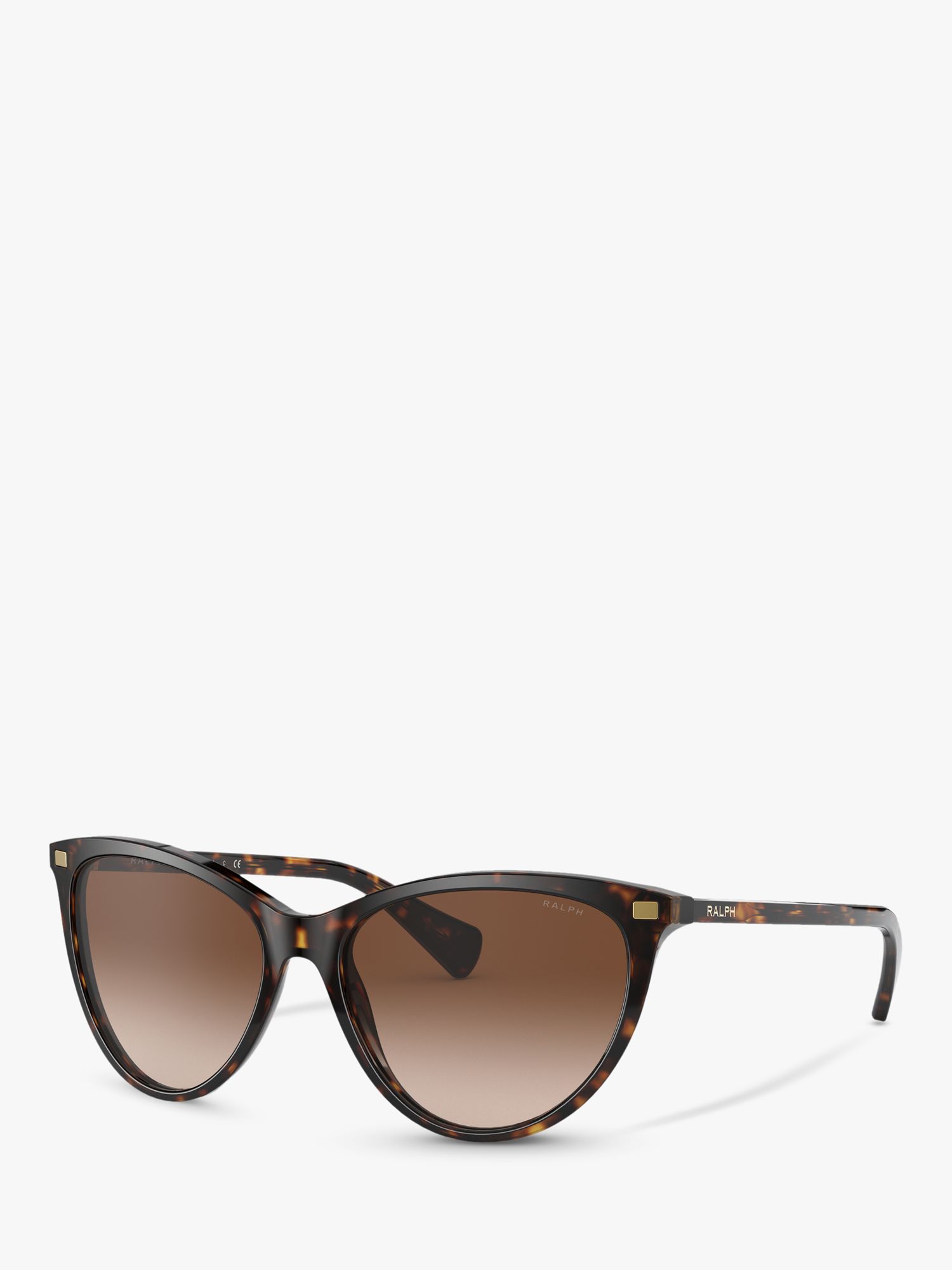 Ralph RA5270 Women's Spotted Tortoiseshell Butterfly Sunglasses, Gloss Dark Havana