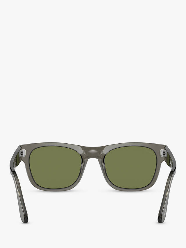 Persol PO3269S Unisex D-Frame Sunglasses, Opal Smoke/Green