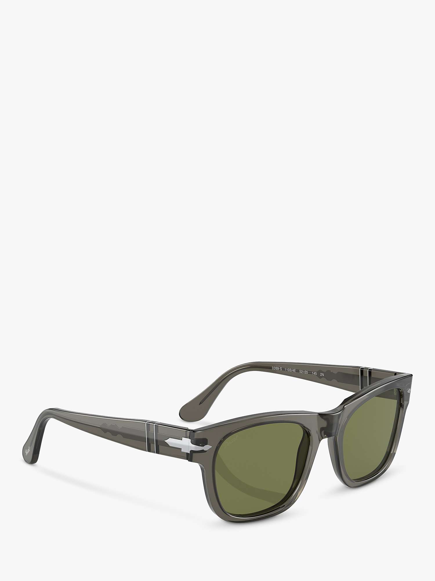 Buy Persol PO3269S Unisex D-Frame Sunglasses, Opal Smoke/Green Online at johnlewis.com