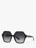 Valentino VA4088 Women's Irregular Sunglasses, Black