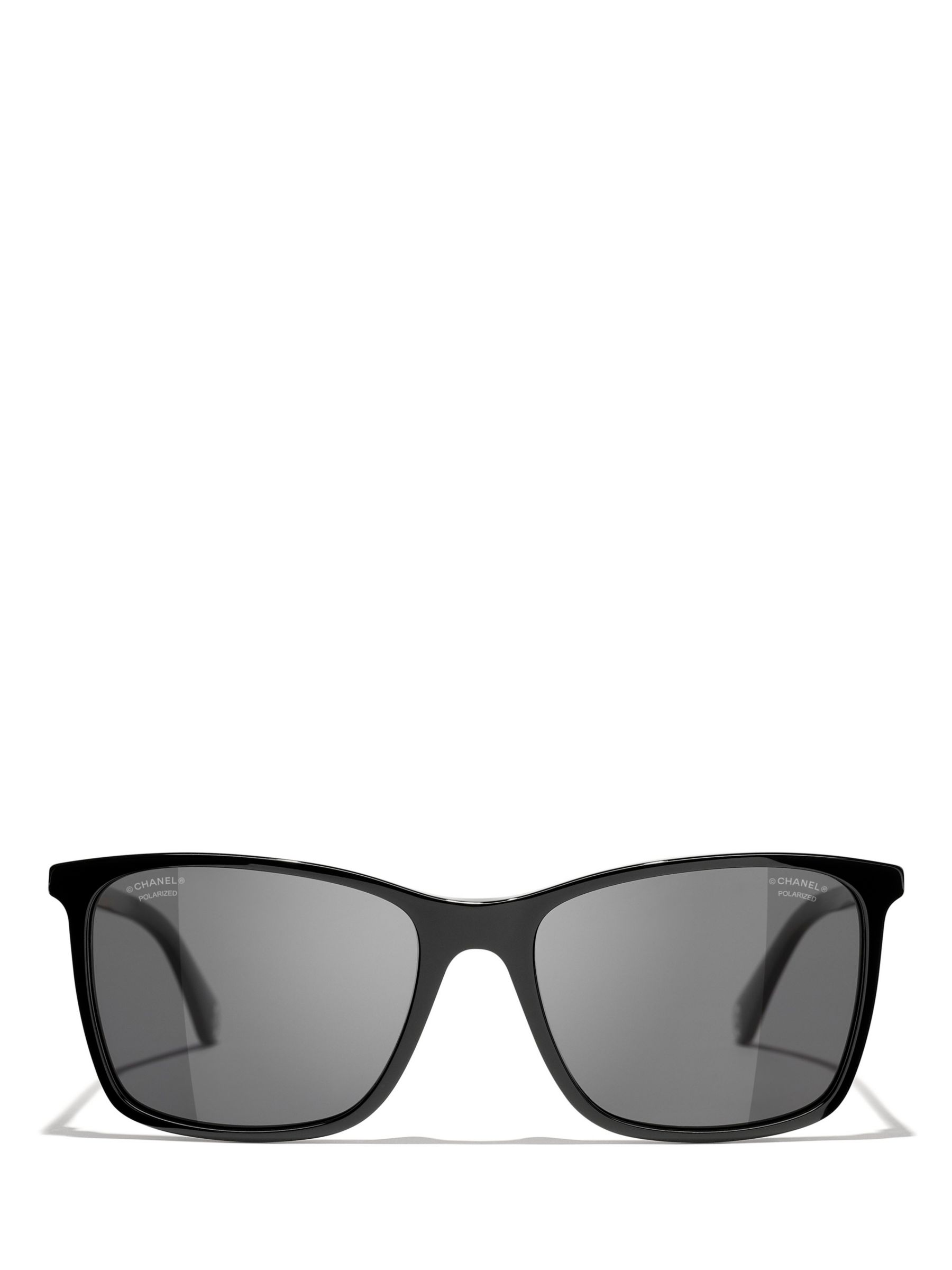 Chanel Rectangle Sunglasses CH5483 54 Grey & Black & White Sunglasses