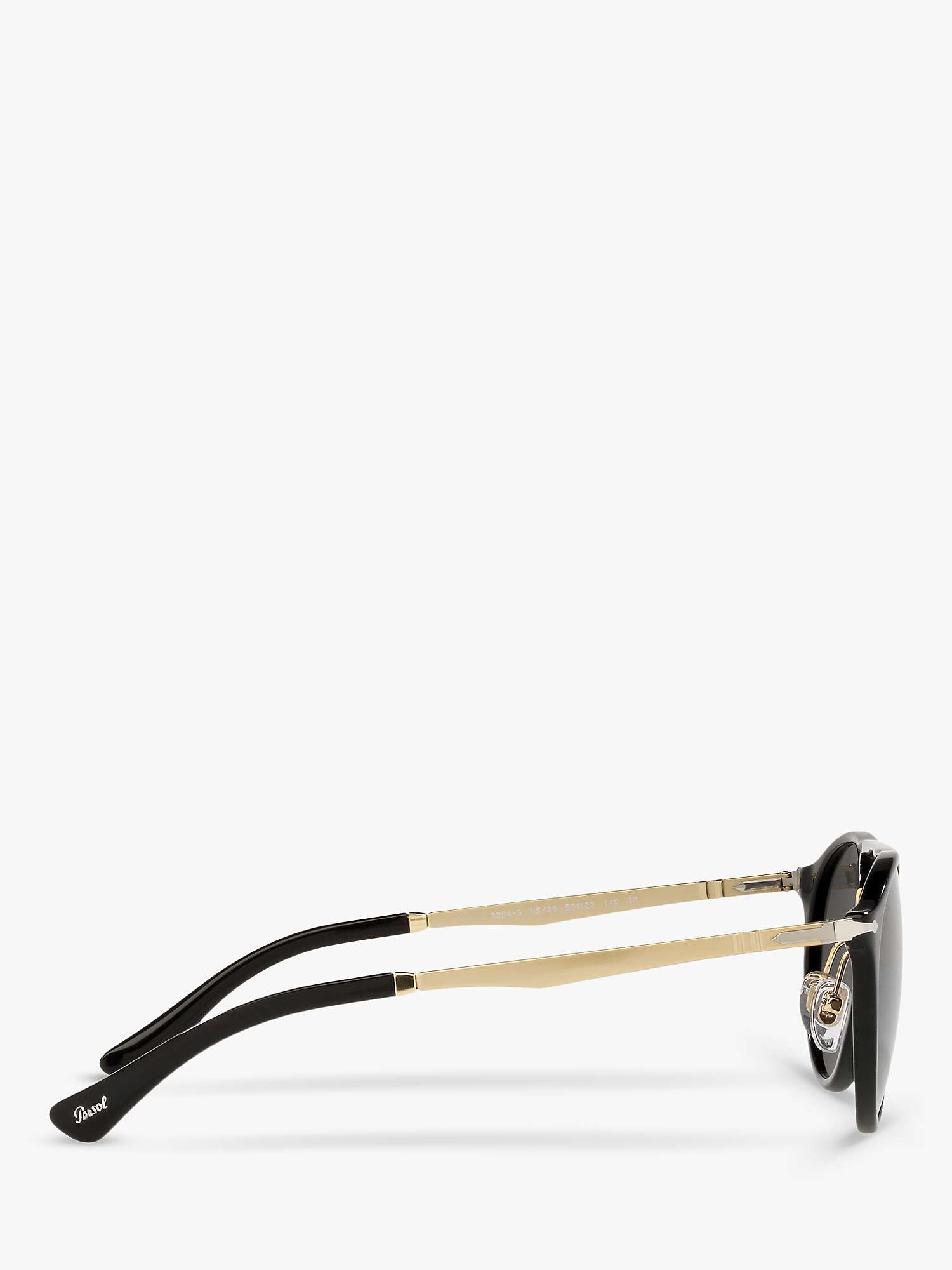 Buy Persol PO3264S Unisex Phantos Polarised Sunglasses, Black/Gold Online at johnlewis.com
