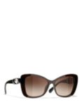 CHANEL Cat Eye Sunglasses CH5445H Black/Brown Gradient