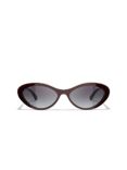 CHANEL Oval Sunglasses CH5416 Dark Red/Grey Gradient