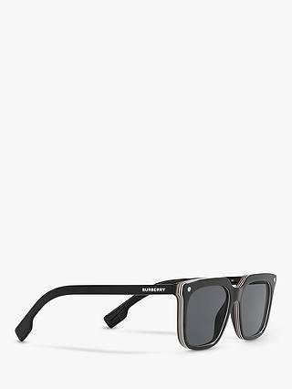 Burberry BE4337 Men's Square Sunglasses, Black