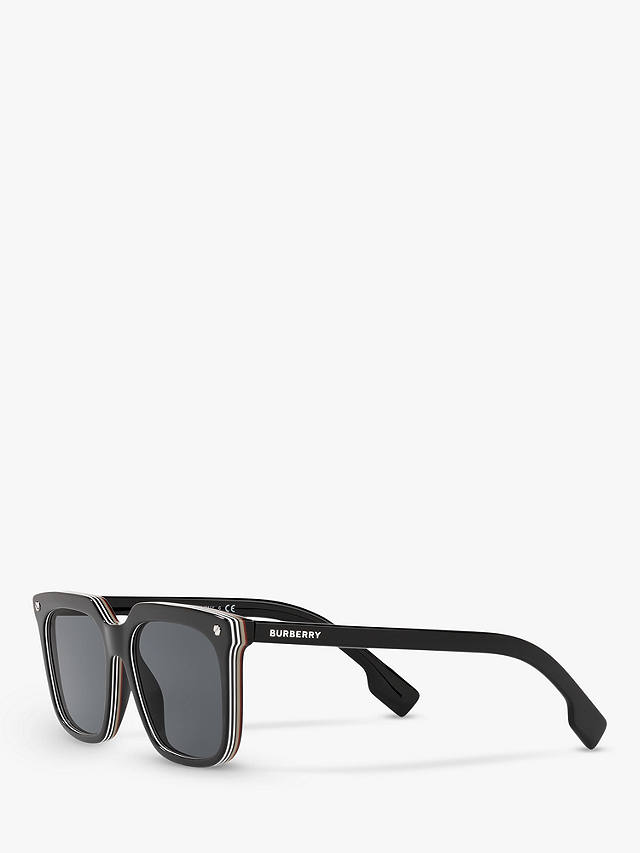Burberry BE4337 Men's Square Sunglasses, Black