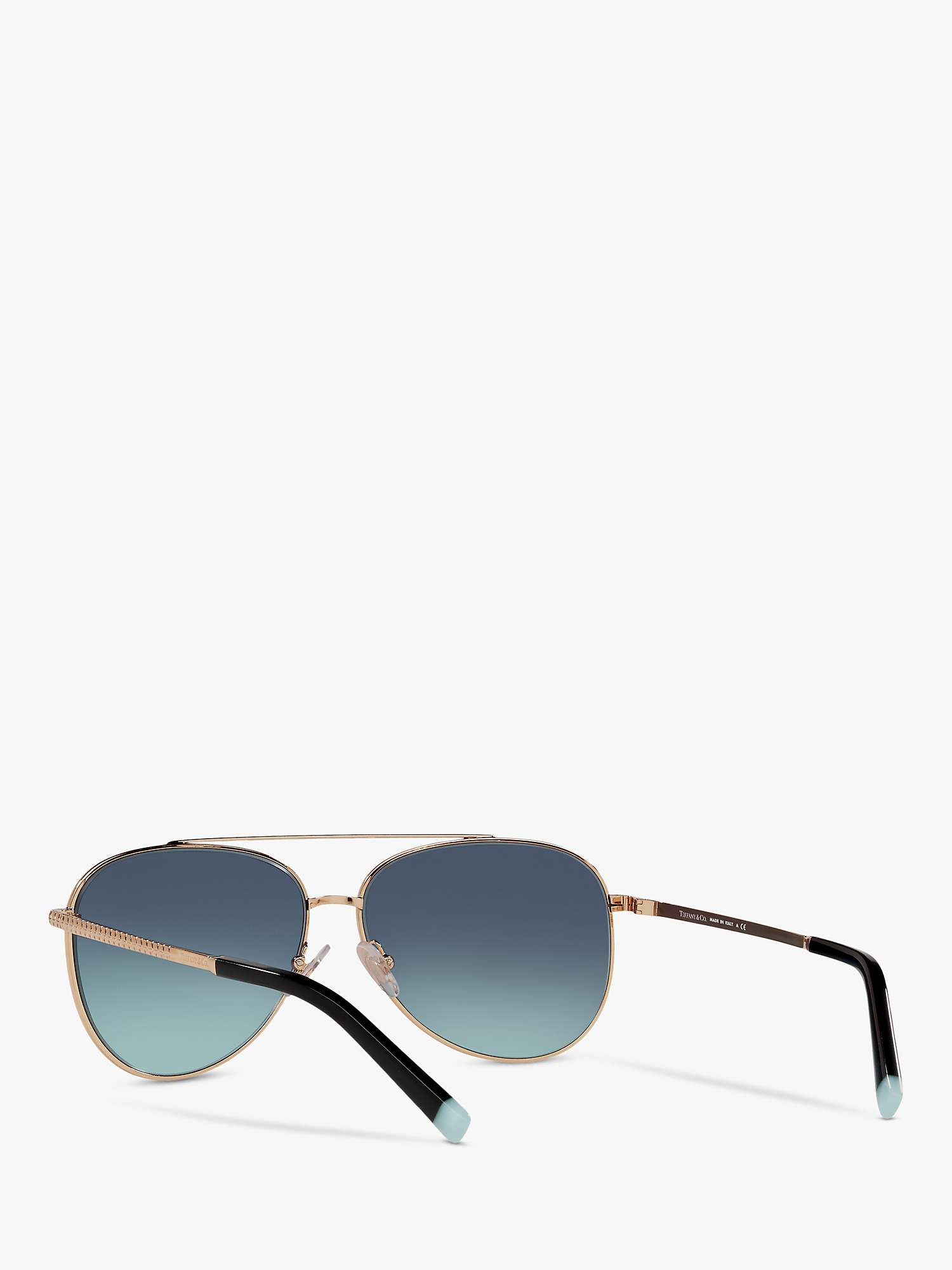 Buy Tiffany & Co TF3074 Women's Aviator Sunglasses, Gold/Blue Gradient Online at johnlewis.com