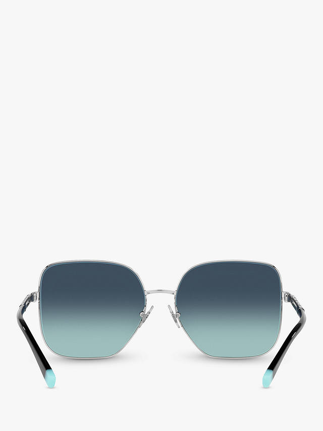 Tiffany & Co TF3078 Women's Square Sunglasses, Silver/Blue Gradient