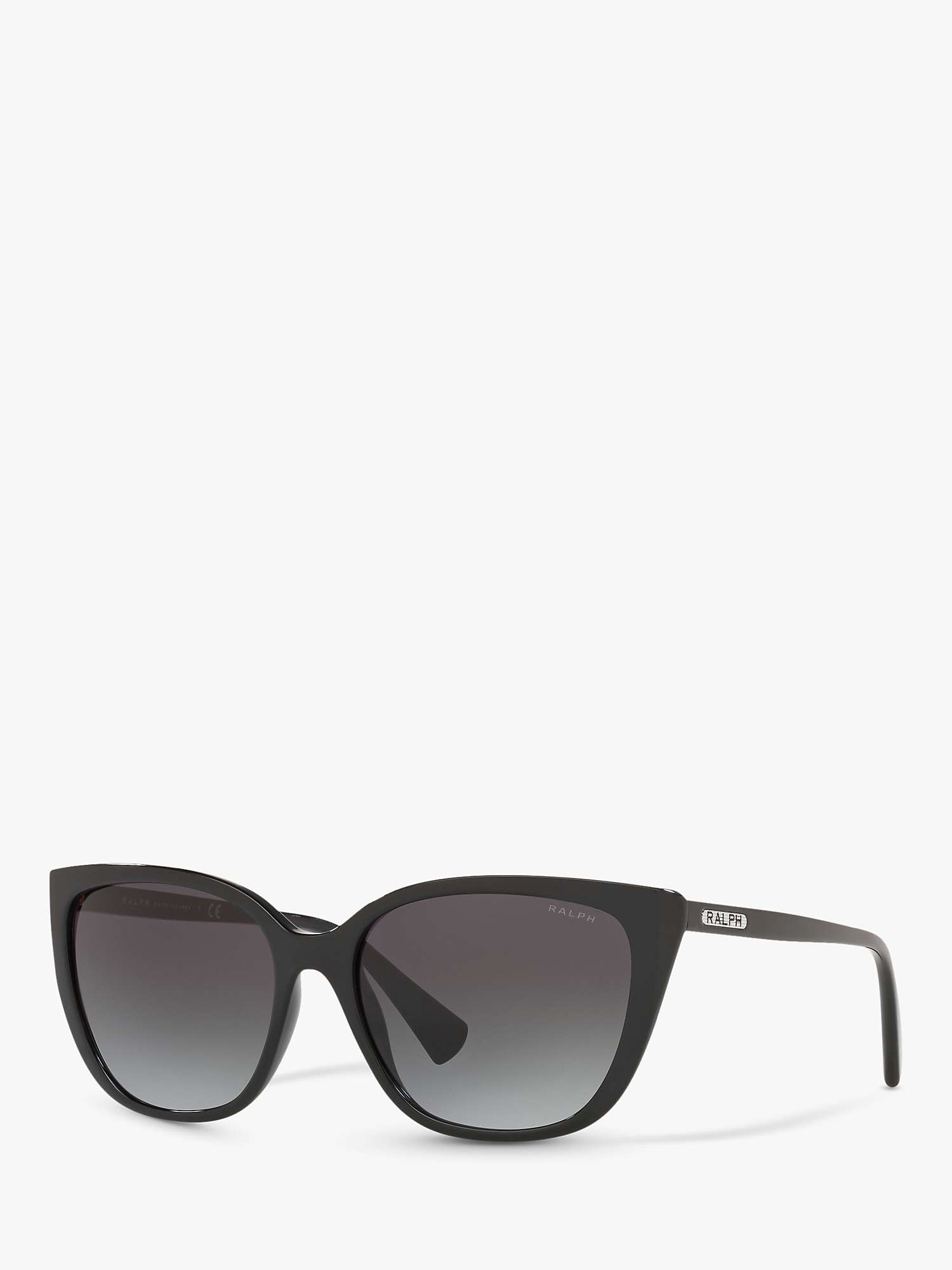 Buy Ralph RA5274 Women's Butterfly Shape Sunglasses, Black Gloss Online at johnlewis.com