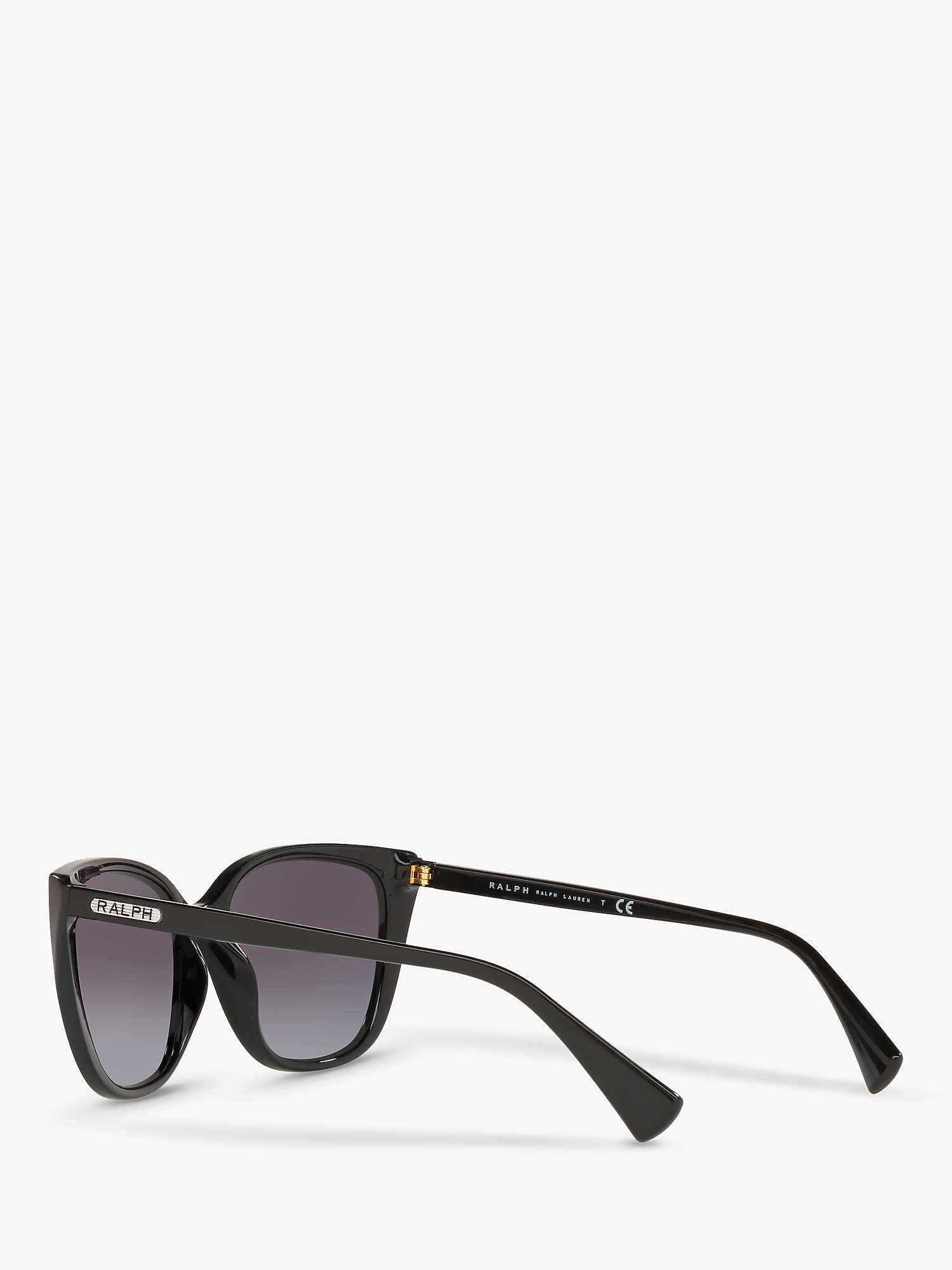 Buy Ralph RA5274 Women's Butterfly Shape Sunglasses, Black Gloss Online at johnlewis.com