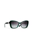 CHANEL Cat Eye Sunglasses CH5445H Dark Green/Grey Gradient