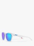 Oakley OO9479 Men's Manorburn Prizm Square Sunglasses, Polished Clear/Mirror Blue