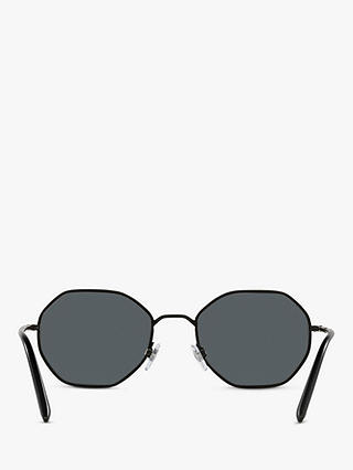 Giorgio Armani AR6112J Men's Rectangular Sunglasses, Black/Grey