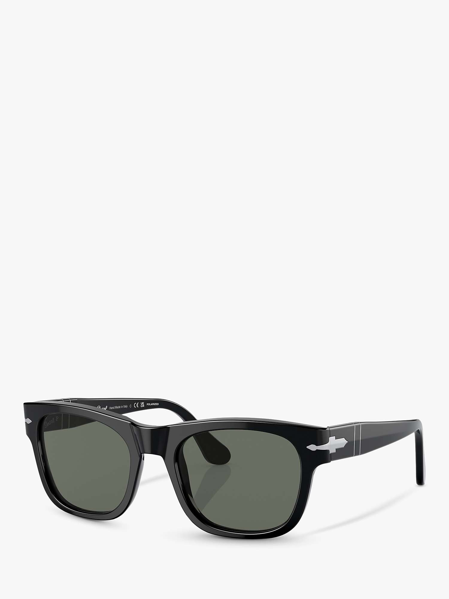 Buy Persol PO3269S Unisex Polarised D-Frame Sunglasses, Black/Grey Online at johnlewis.com