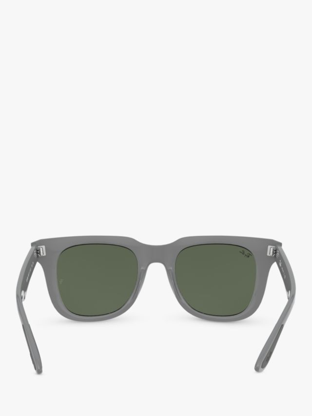 Ray-Ban RB4368 Unisex Square Sunglasses, Black/White/Grey