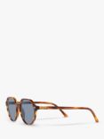 Ray-Ban RB2195 Unisex Thalia Striped Tortoiseshell Square Sunglasses, Striped Havana