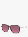 Ralph RA5272 Women's Square Sunglasses, Opaline Burgundy/Pink