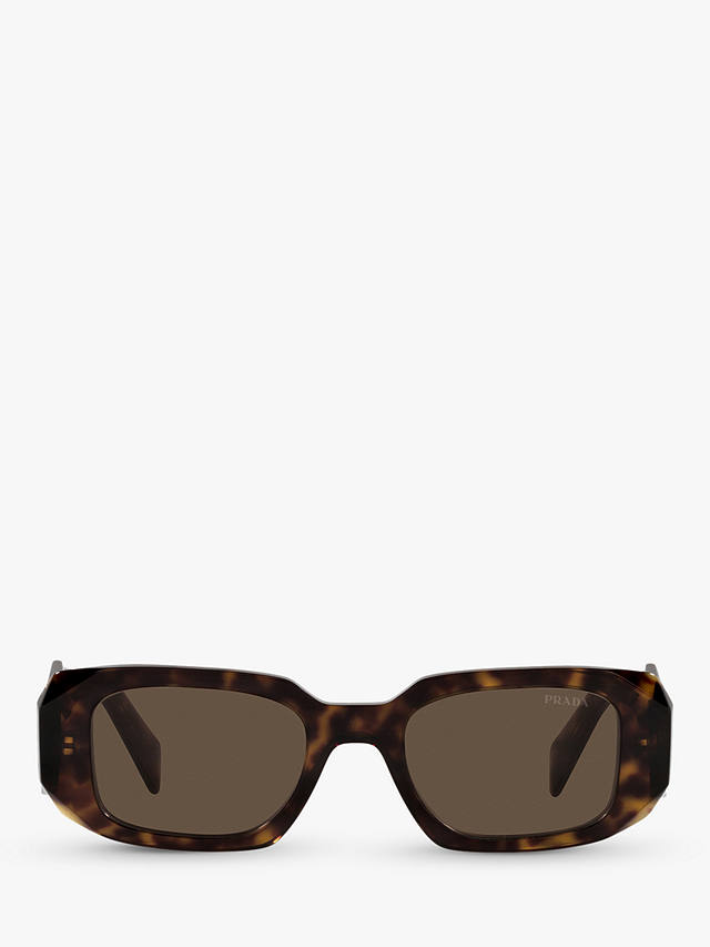 Prada PR 17WS Women's Rectangular Sunglasses, Tortoise/Brown