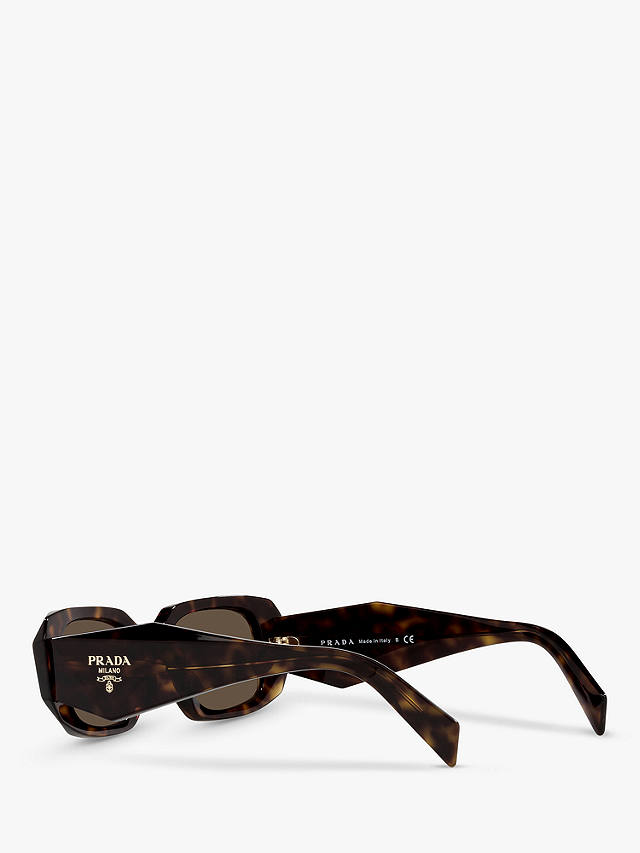 Prada PR 17WS Women's Rectangular Sunglasses, Tortoise/Brown