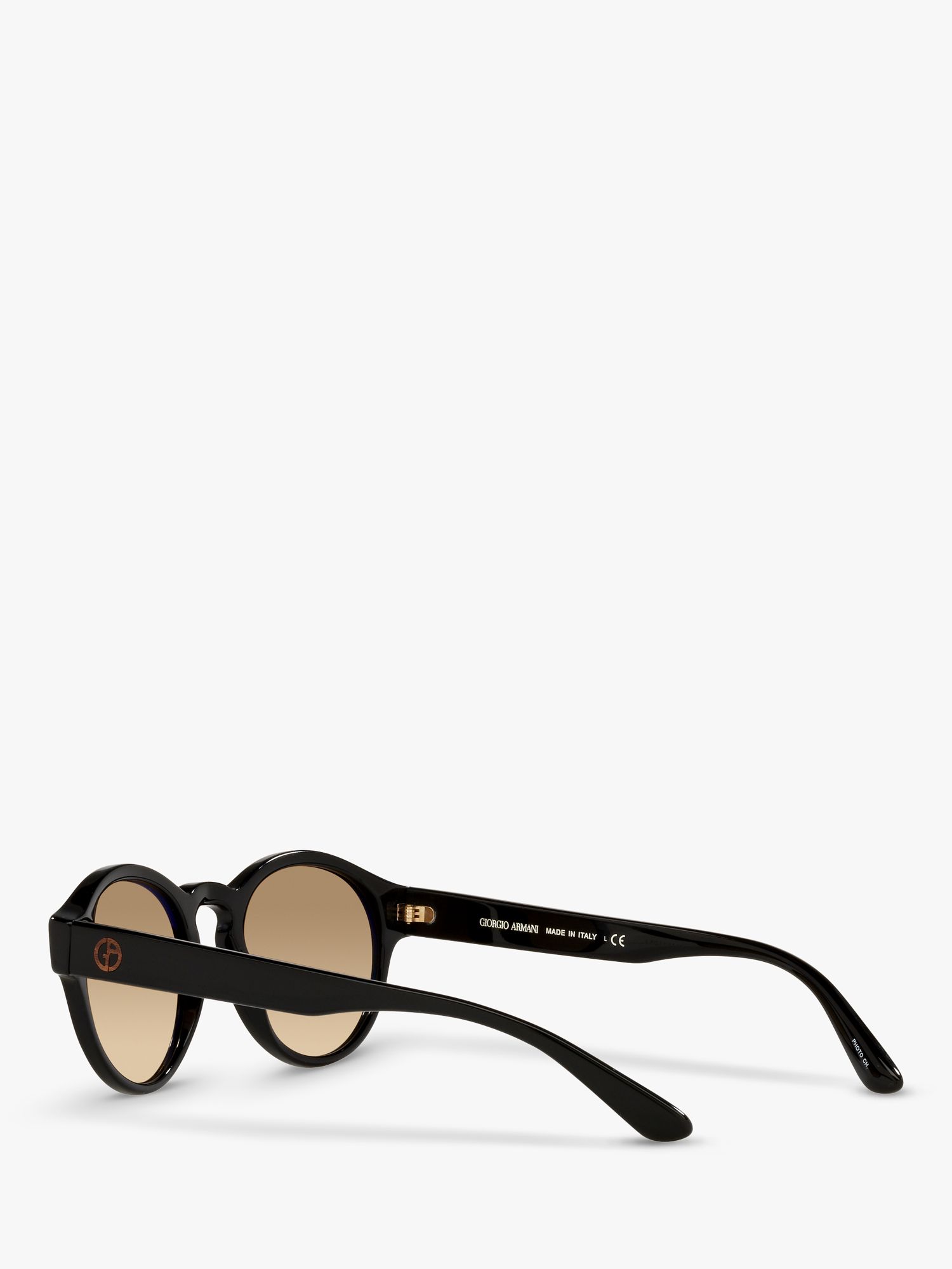 Giorgio Armani AR8146 Women's Oval Sunglasses, Black/Beige Gradient at John  Lewis & Partners