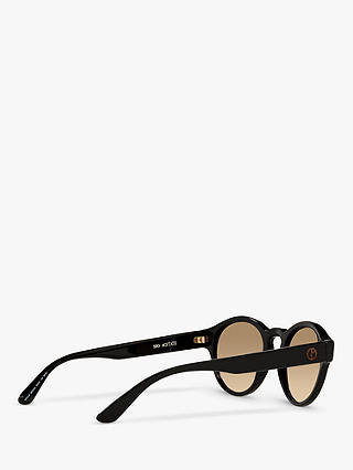 Giorgio Armani AR8146 Women's Oval Sunglasses, Black/Beige Gradient