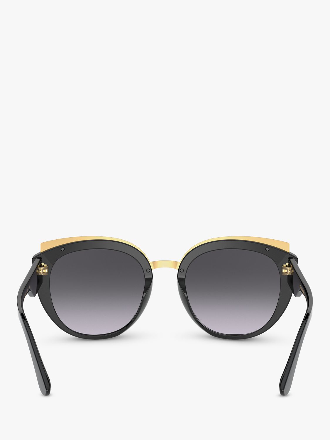 Dolce & Gabbana DG4383 Women's Butterfly Sunglasses, Black/Grey Gradient