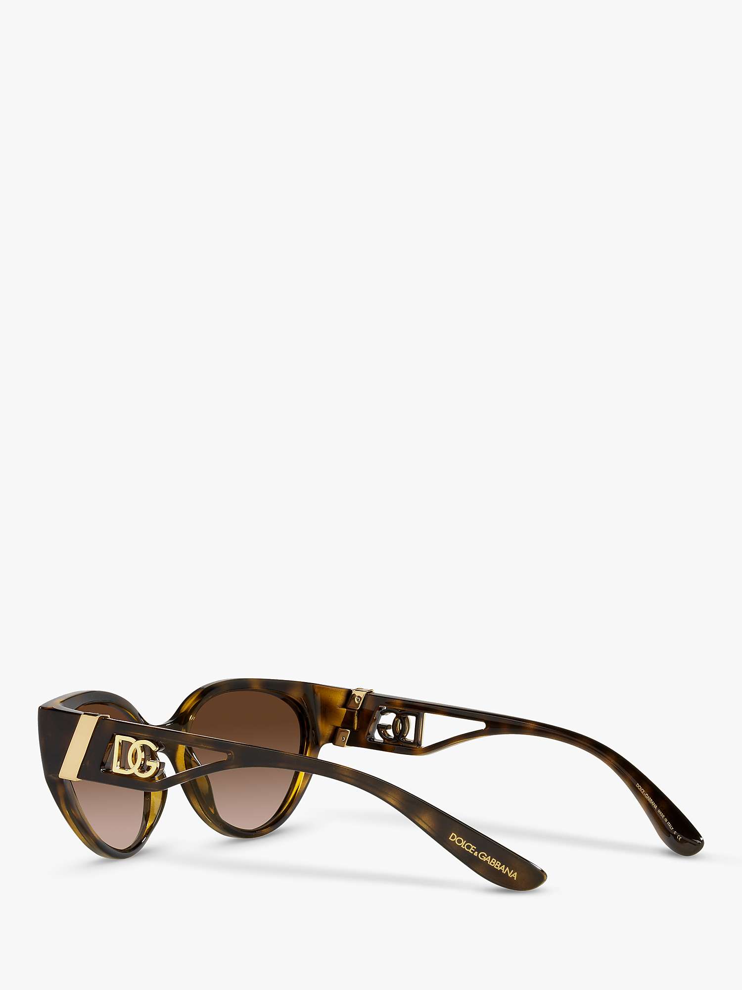 Dolce & Gabbana DG6146 Women's Cat's Eye Sunglasses, Havana/Brown ...
