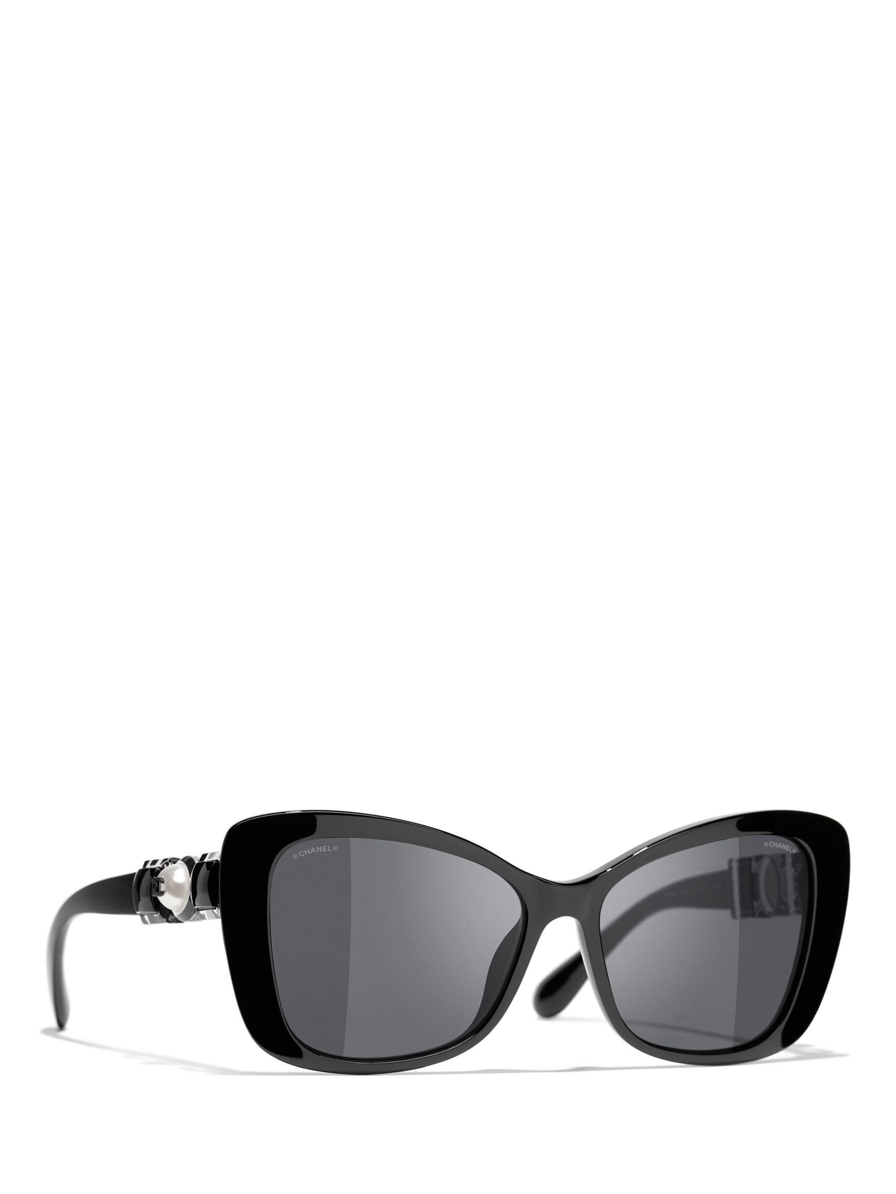 CHANEL Cat Eye Sunglasses CH5445H Black/Grey Gradient at John