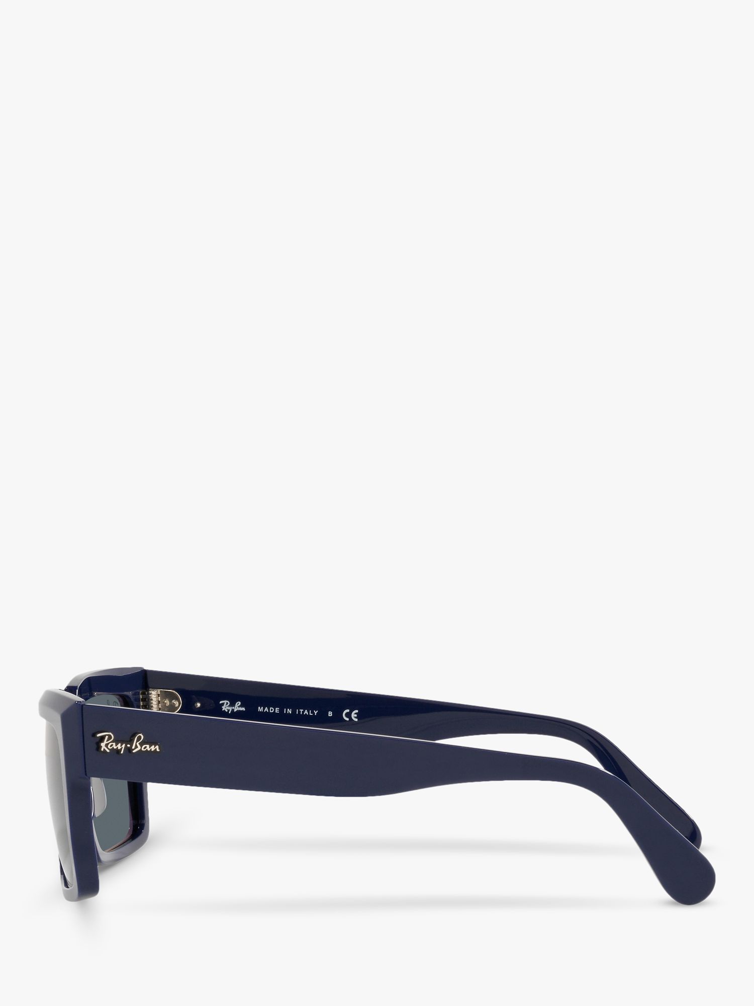 Ray-Ban RB2191 Unisex Pillow Shape Sunglasses, Blue at John Lewis & Partners
