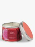 John Lewis & Partners Rose & Vanilla Tin Scented Candle, 225g