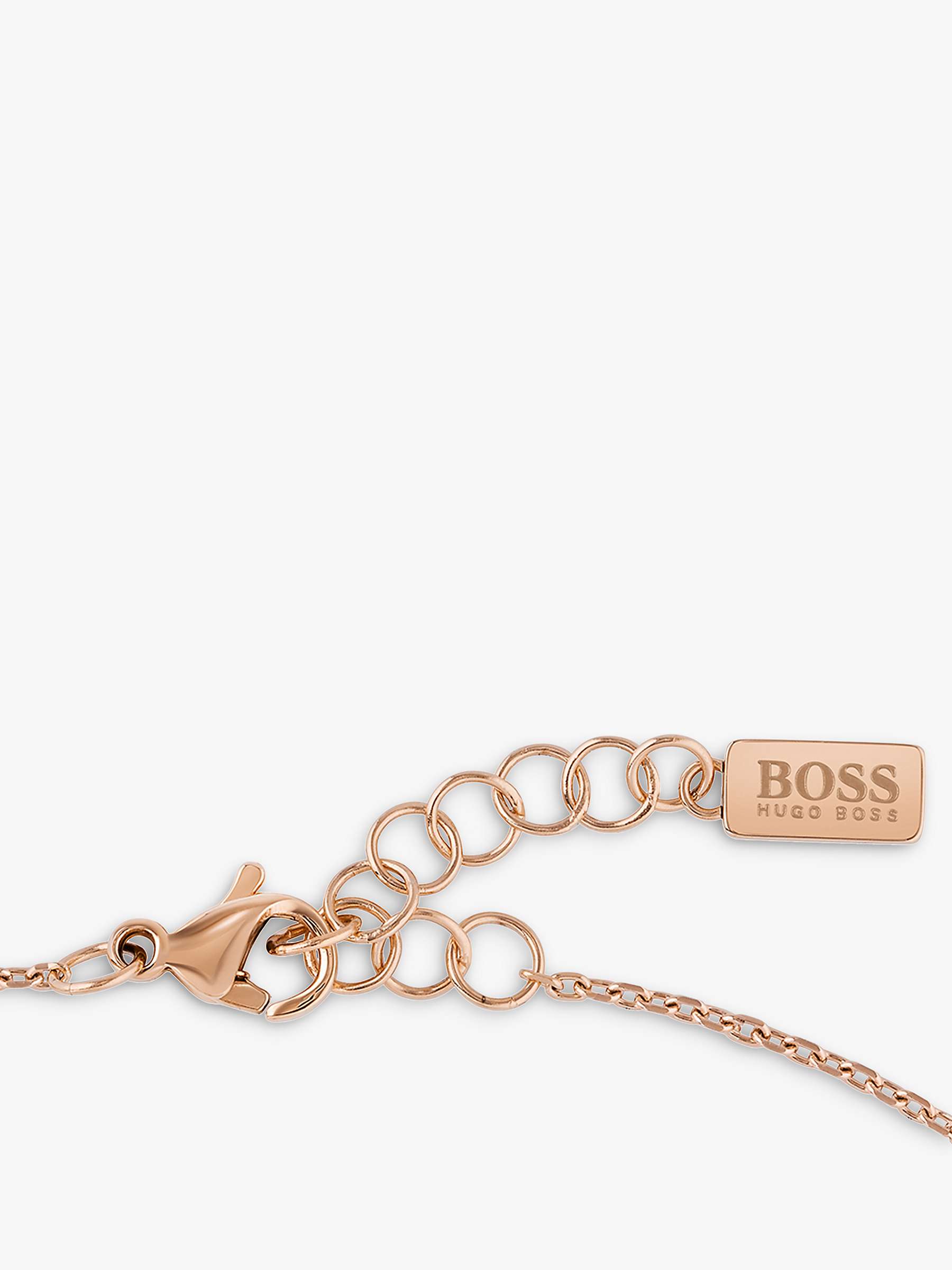 Buy BOSS Logo Twisted Bar Chain Bracelet Online at johnlewis.com
