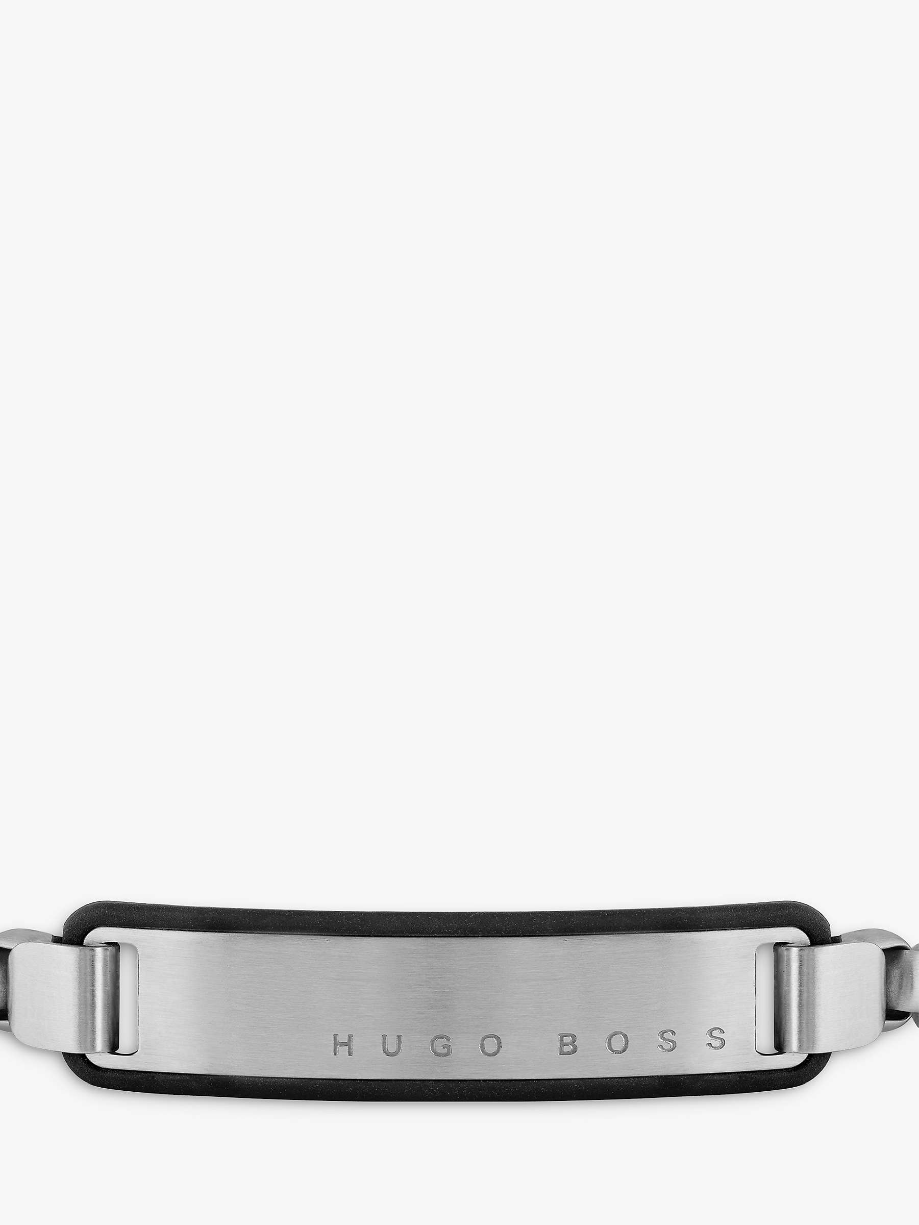Buy BOSS Men's Logo Chain Bracelet, Silver Online at johnlewis.com