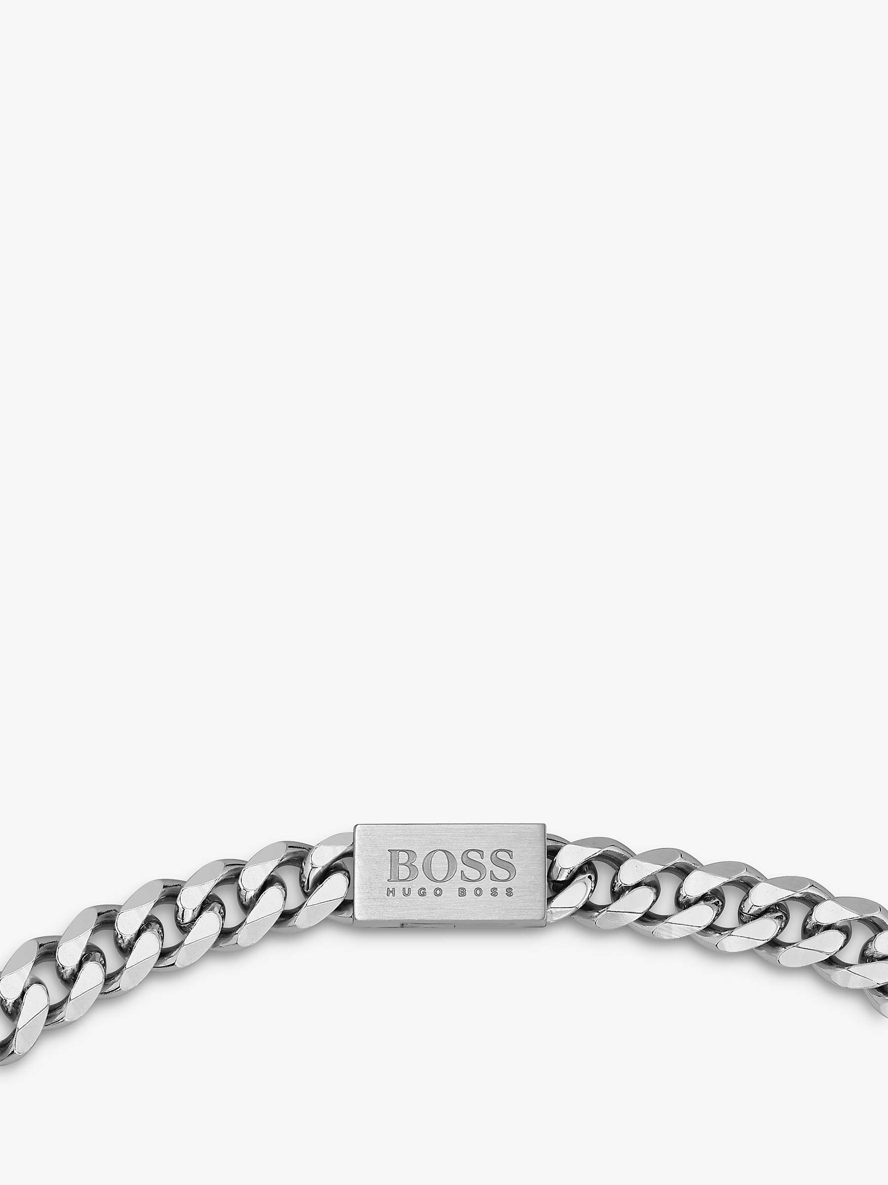 BOSS by HUGO BOSS Boss Curb Chain Necklace in Silver for Men Metallic Mens Jewellery Necklaces 