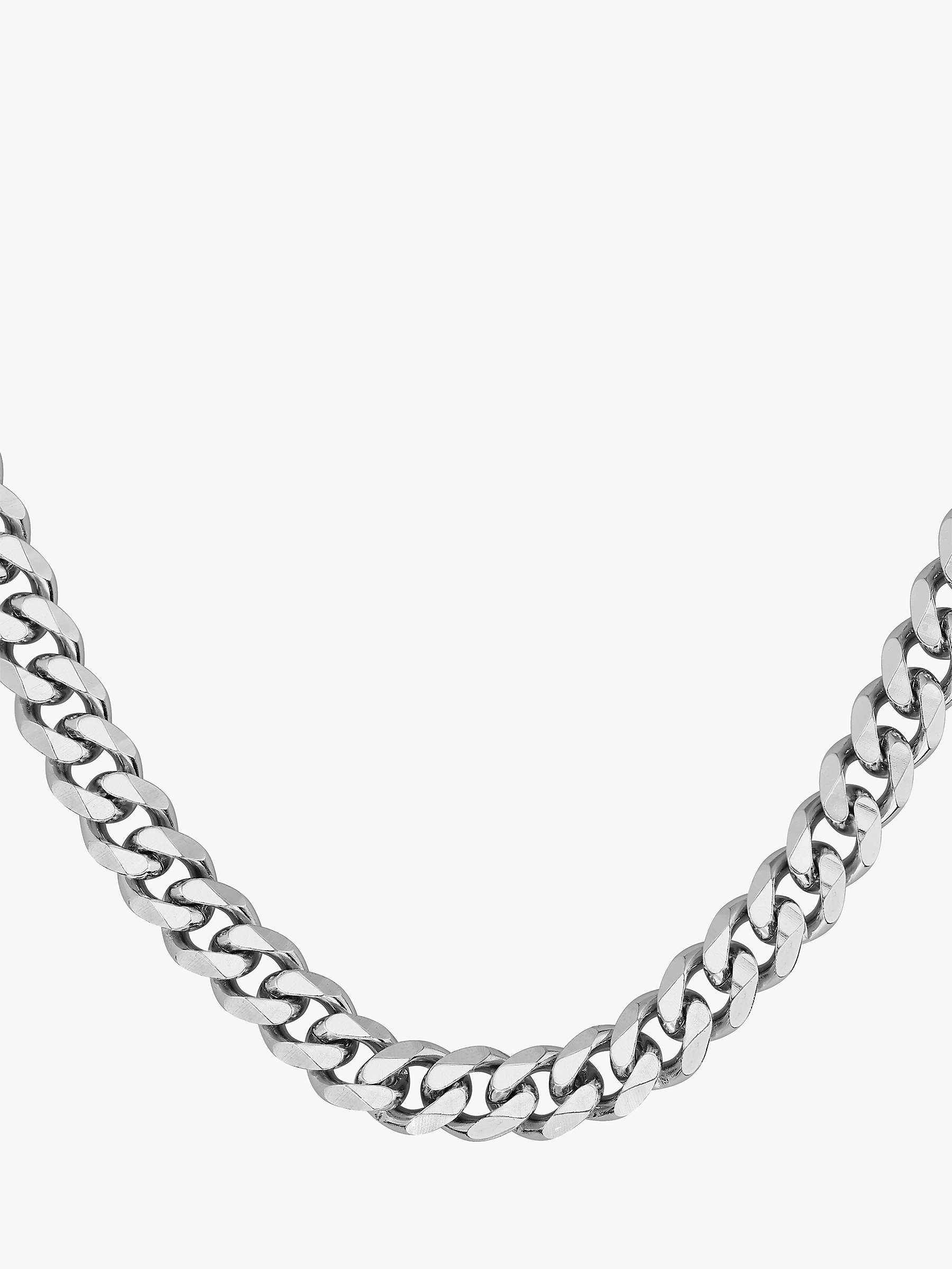 Buy BOSS Men's Curb Chain Necklace, Silver Online at johnlewis.com